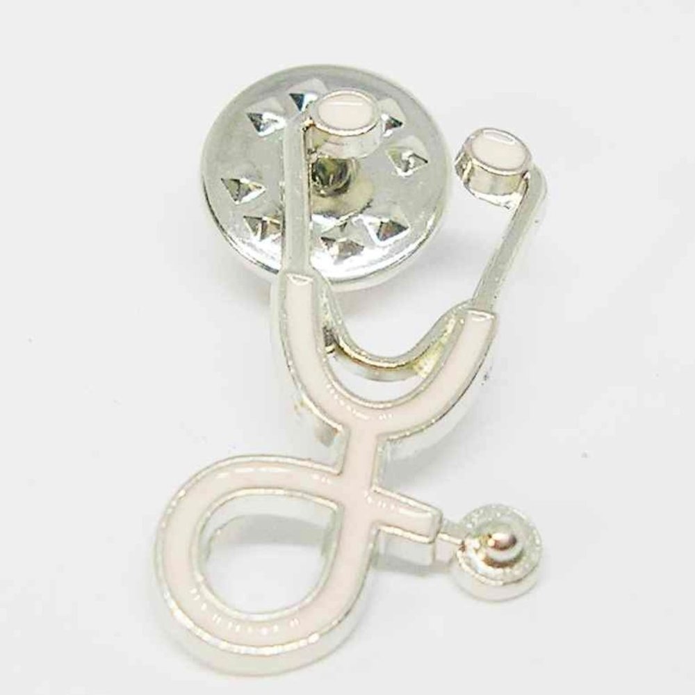 Stethoscope Lapel Pin pink Enamel